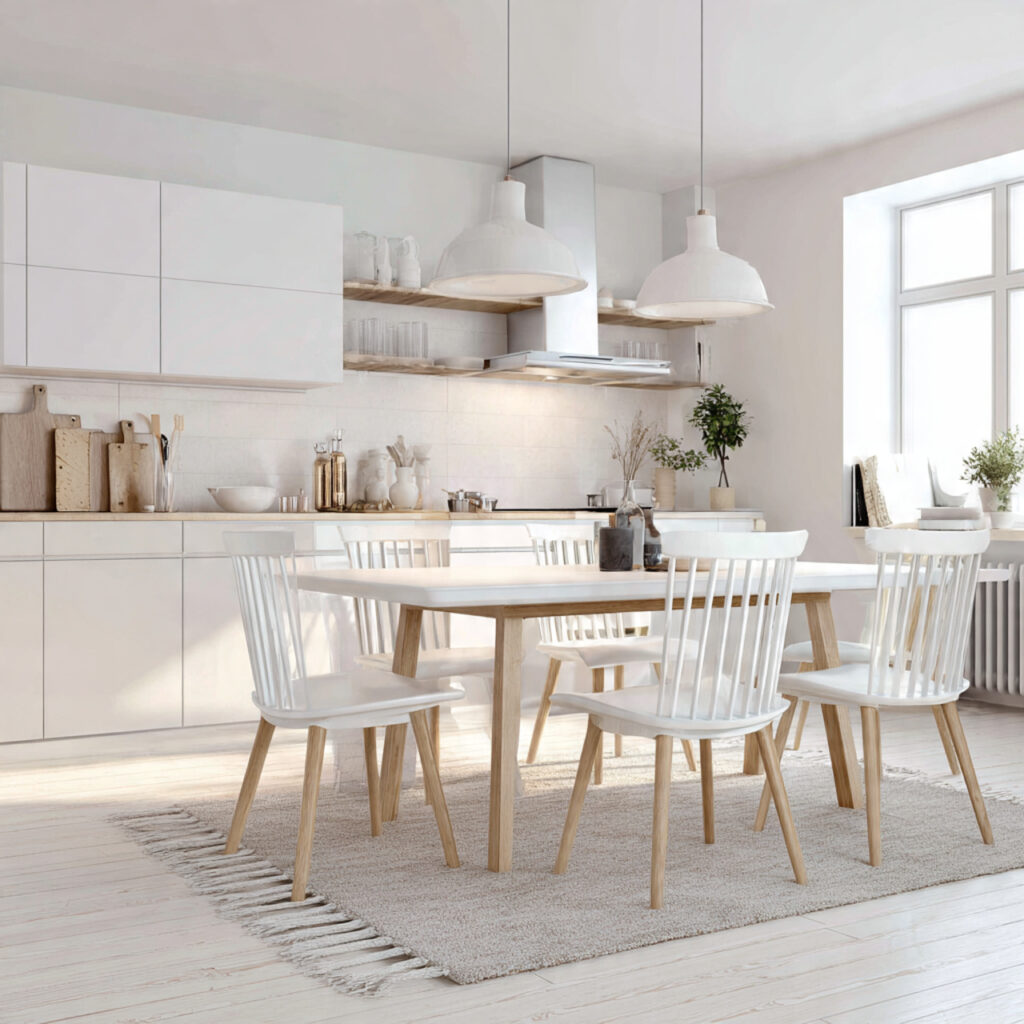 All White Clean Table Look