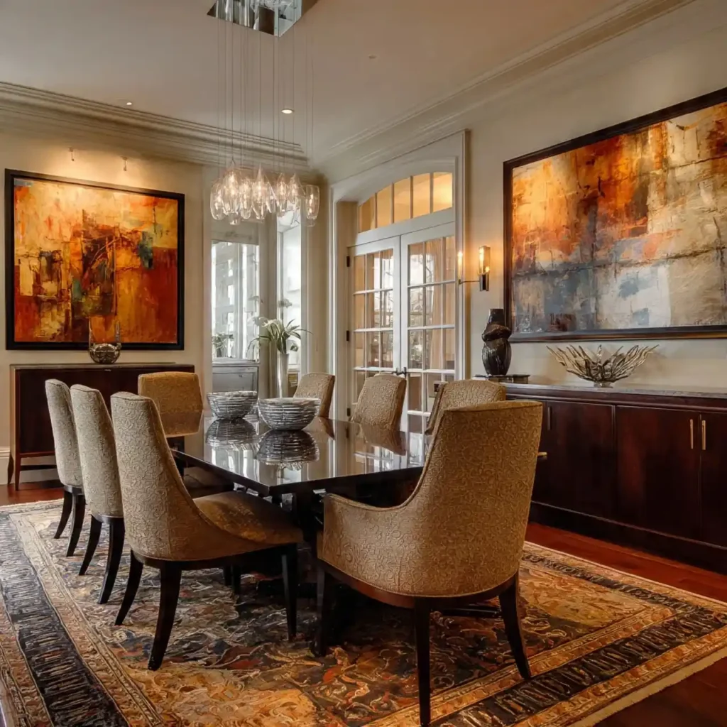 Art Focused Dining Room