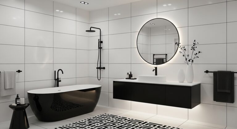 Black and White Bathroom
