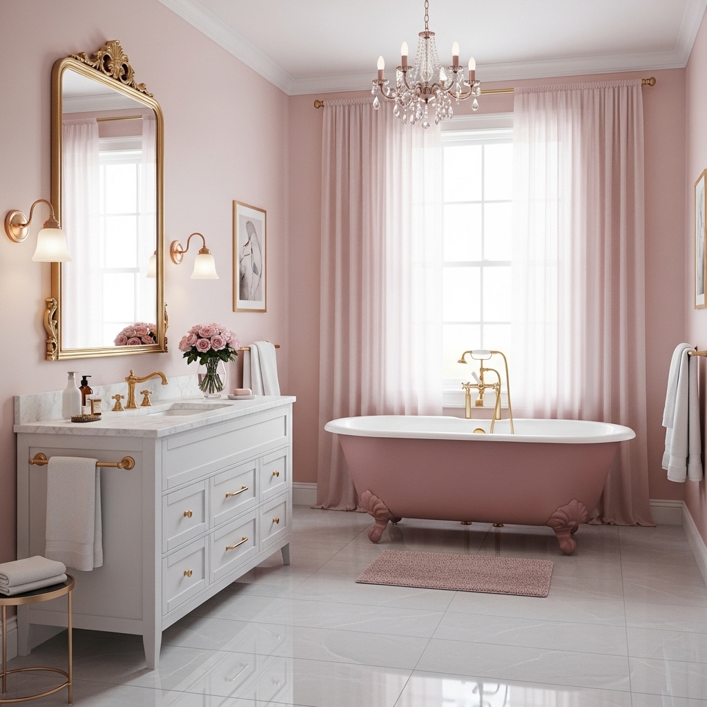 Blush Pink Soft Glam for Bathroom Color