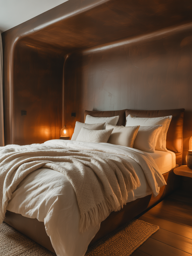 Chocolate Walls Cream Bedding