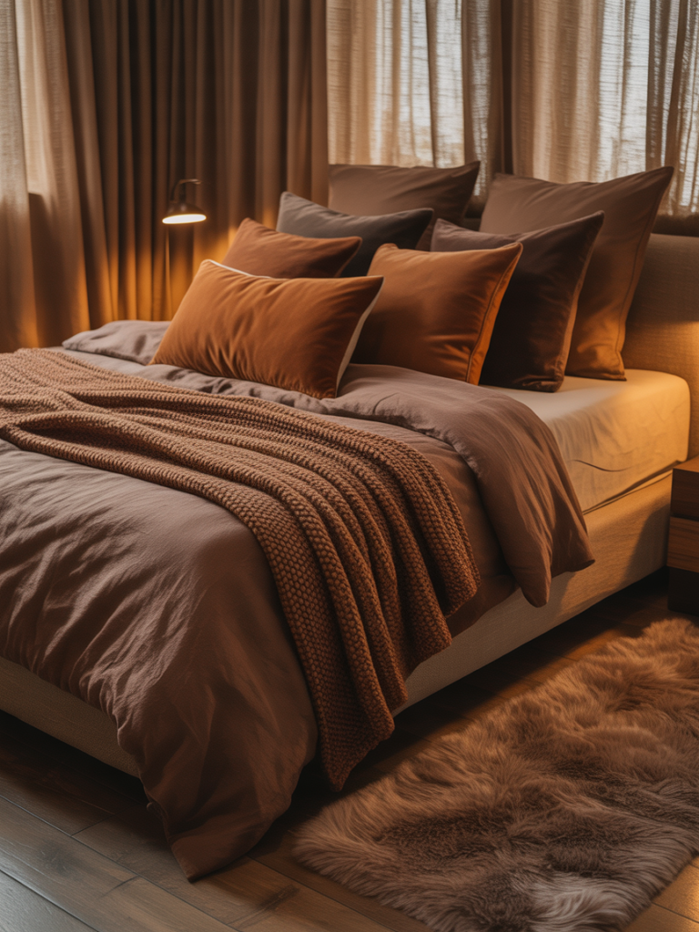 Cozy Brown Textiles Everywhere