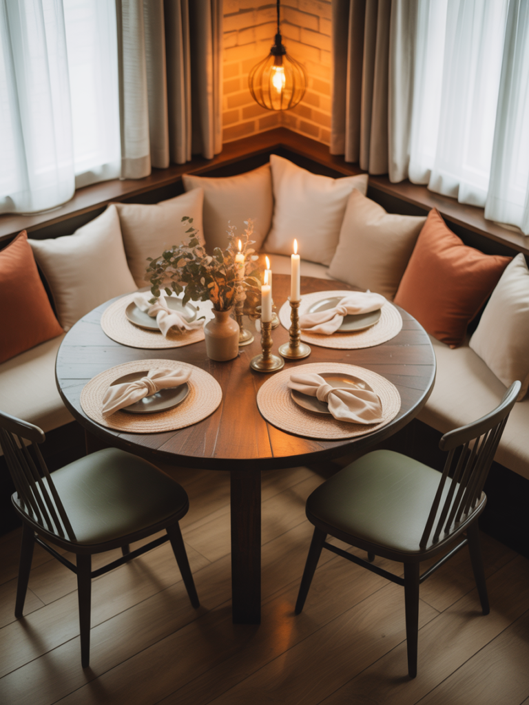 Cozy Corner Dining Setup
