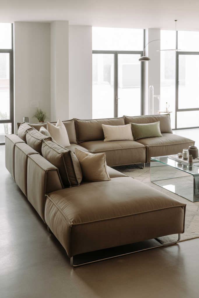 Cozy Sectional Clean Lines