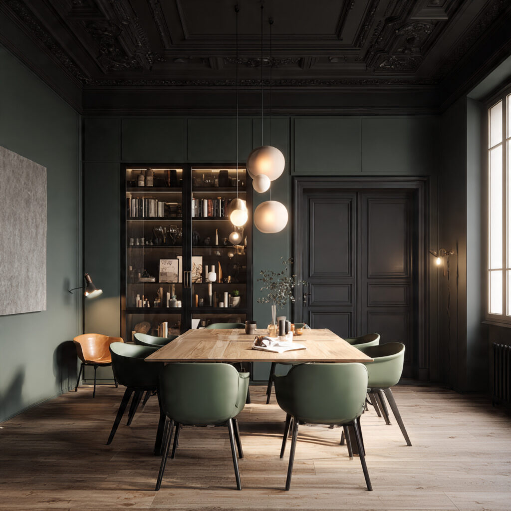 Dark Green Black Contrast