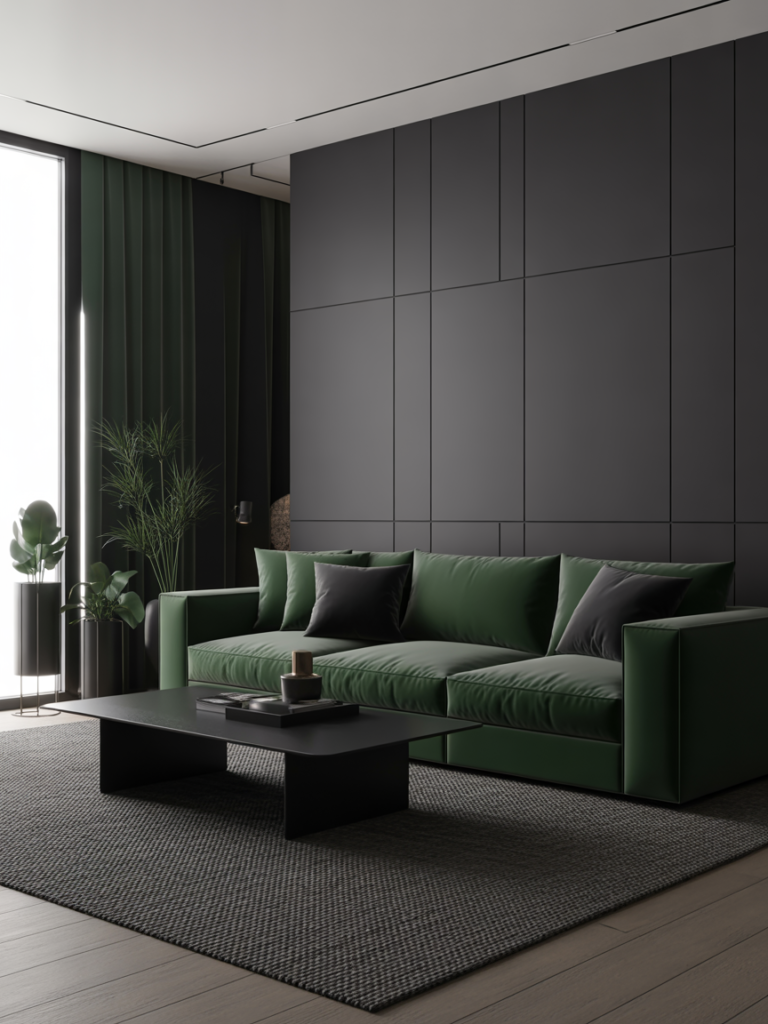 Dark Green Black Modern Edge