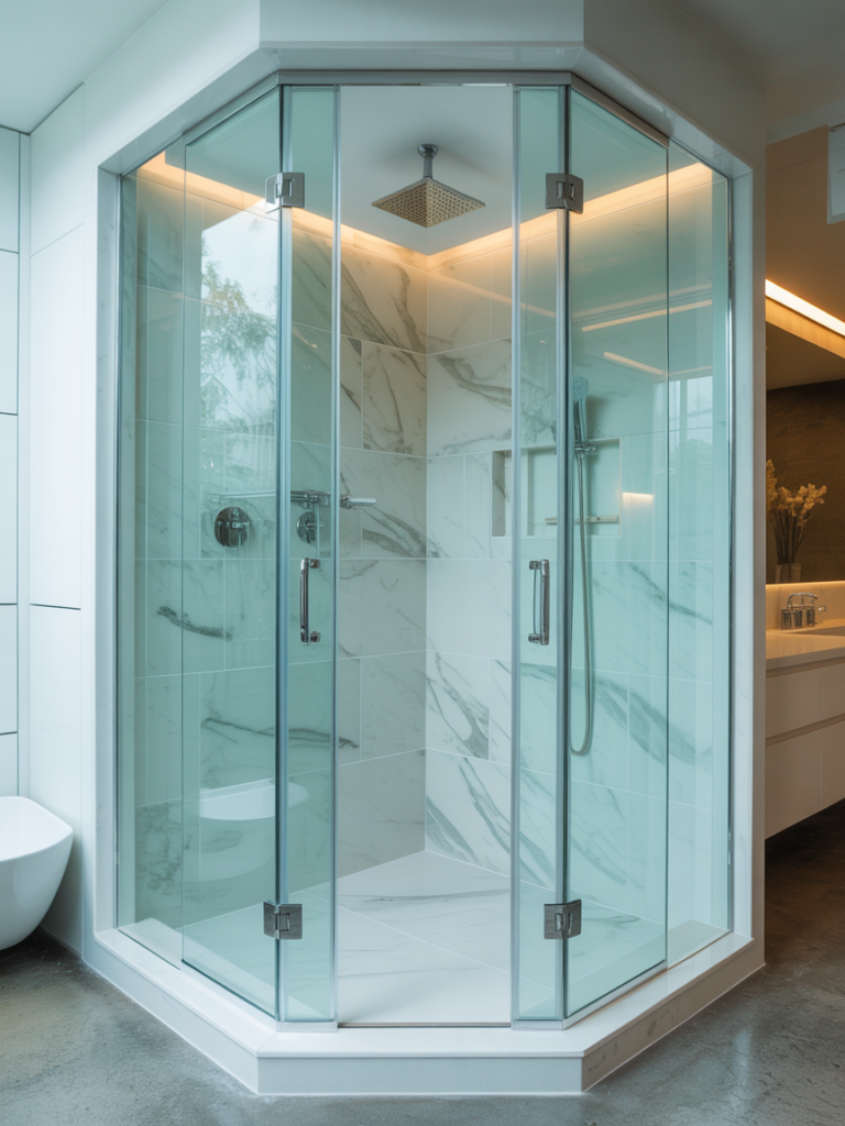 Frameless Corner Shower