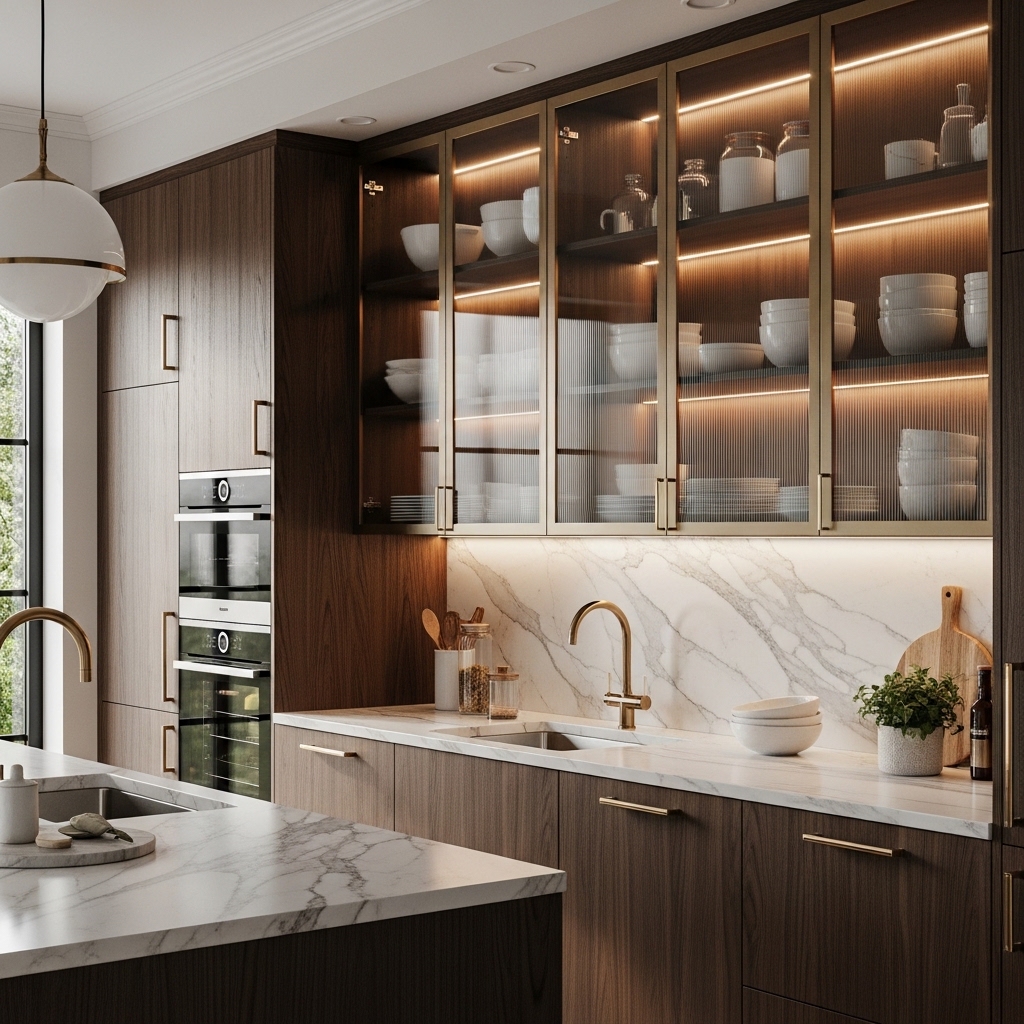 Glass Cabinet Doors for a Luxe Feel