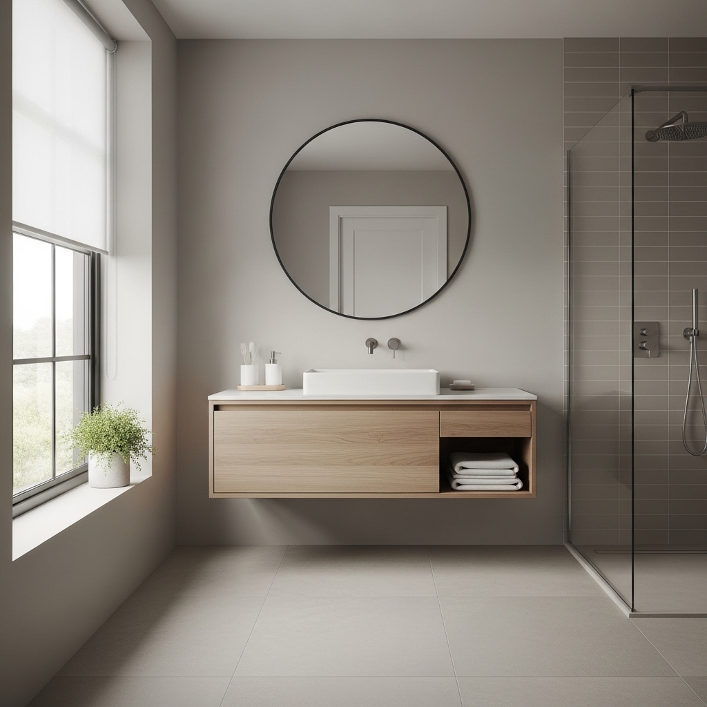Greige Perfection for Bathroom Color Ideas