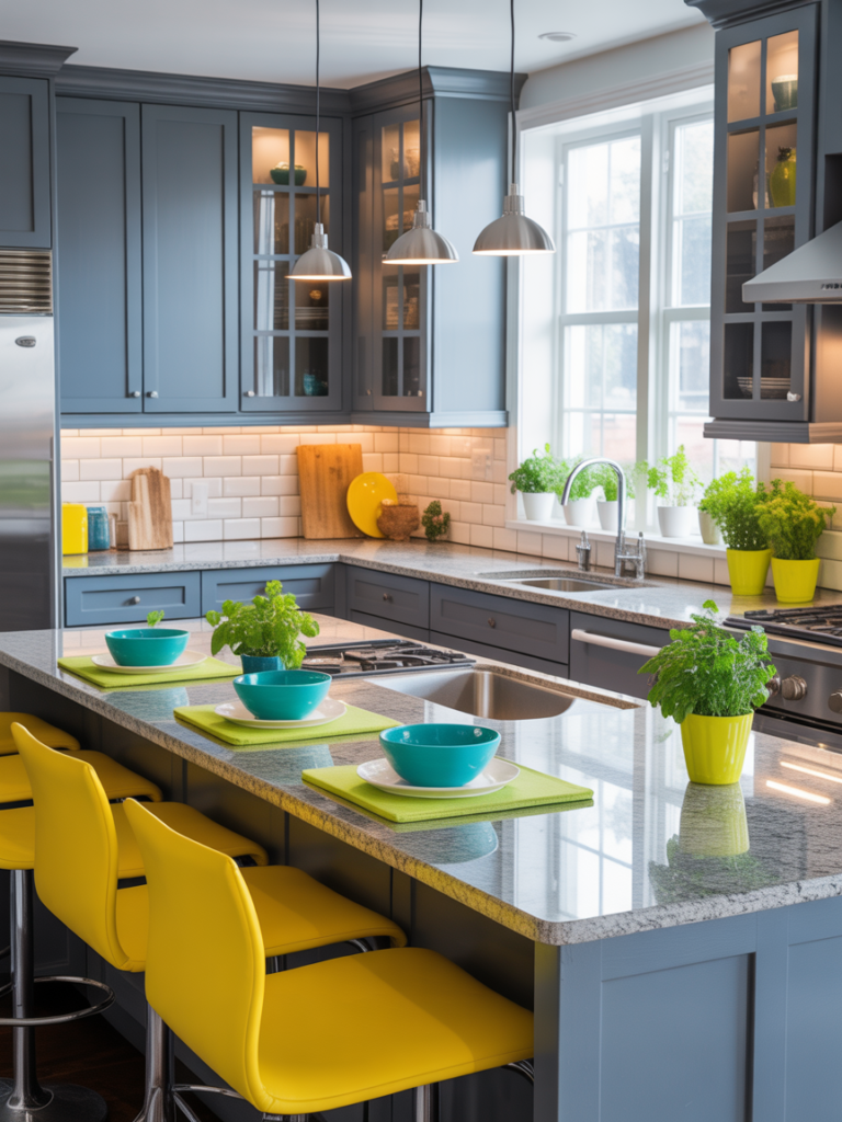 Grey with Pops of Color