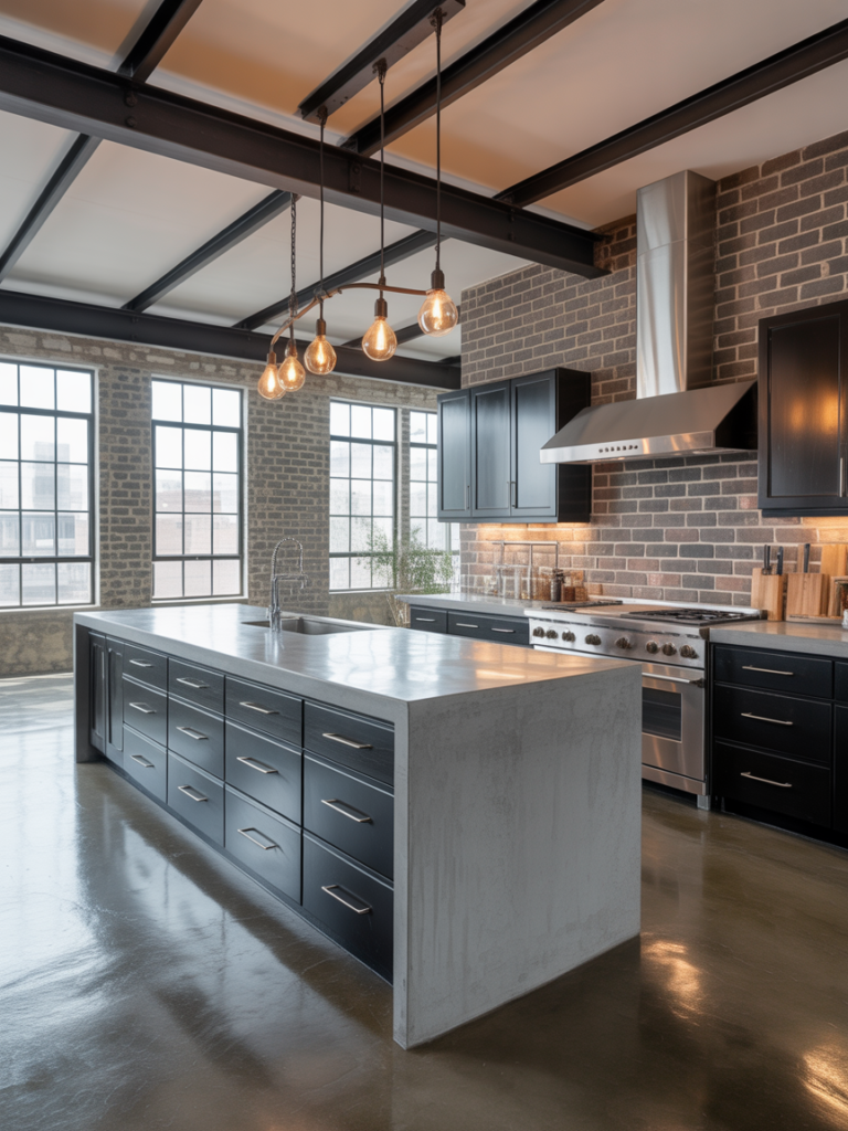 Industrial Grey Kitchen vibes