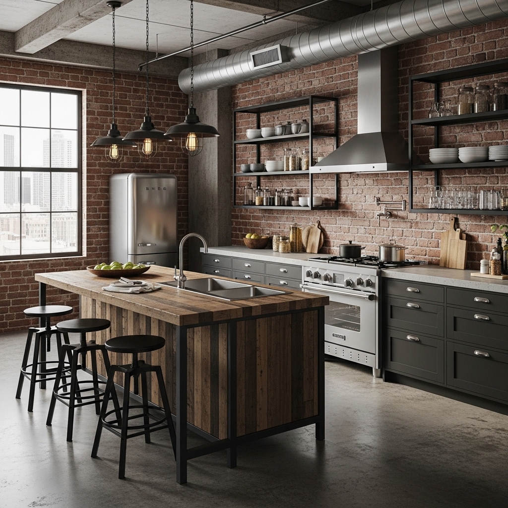 Industrial Style IKEA Kitchen for IKEA Kitchen