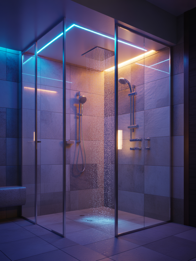 LED Lit Shower