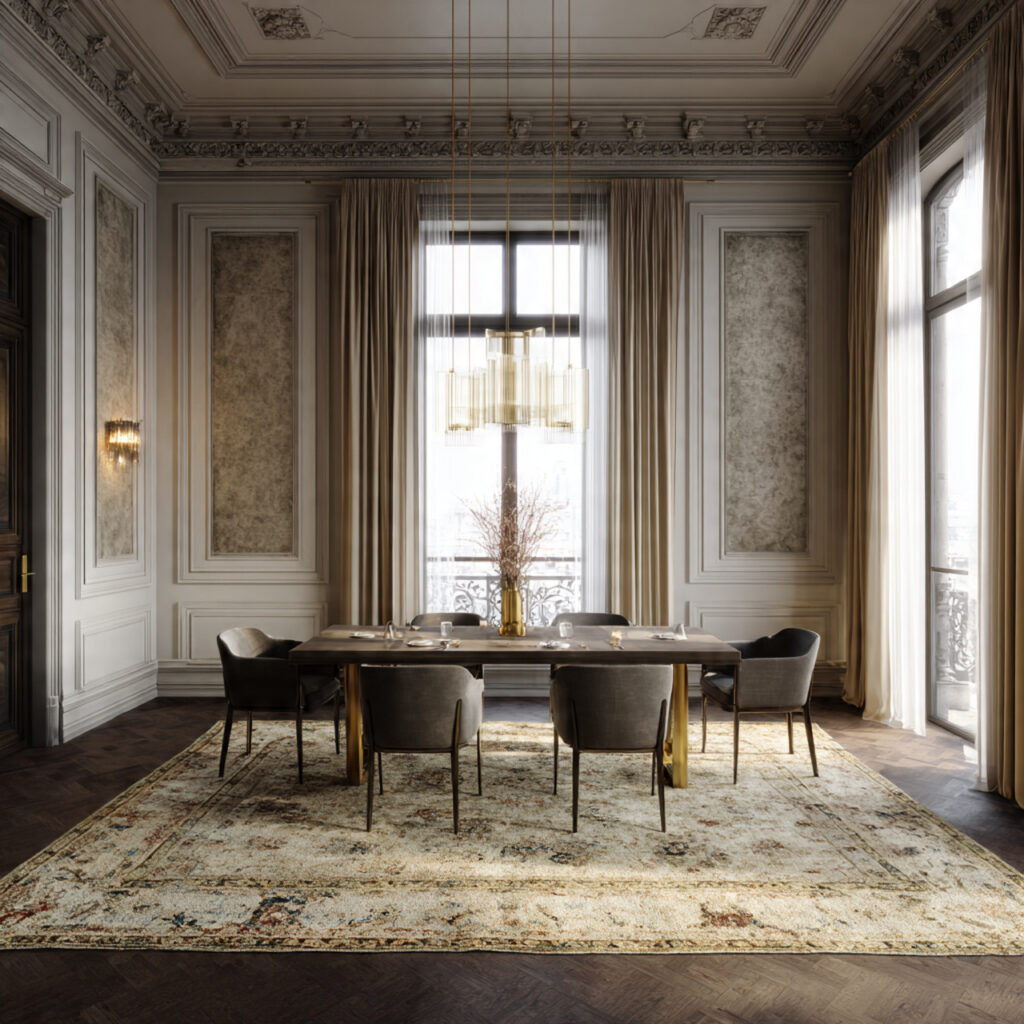 Luxe Layers Rugs Curtains Textures