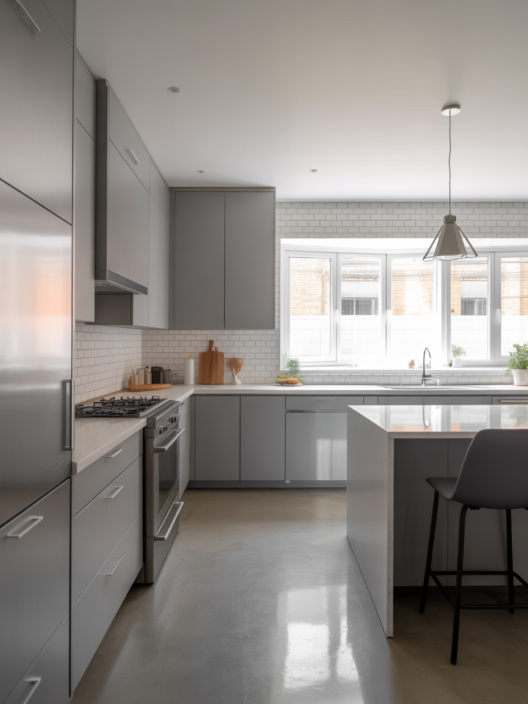 Minimalist Grey Kitchen