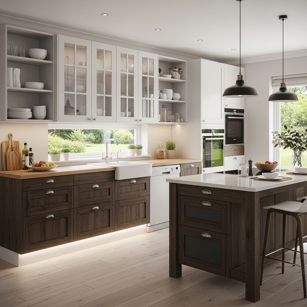 Mix and Match IKEA Cabinets for Custom Feel