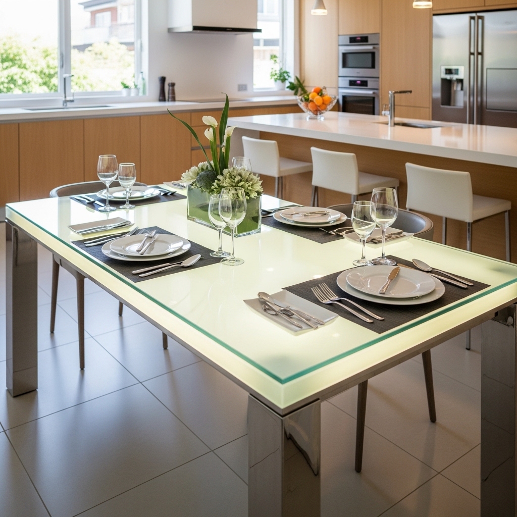 Modern Glass Table Glow Up