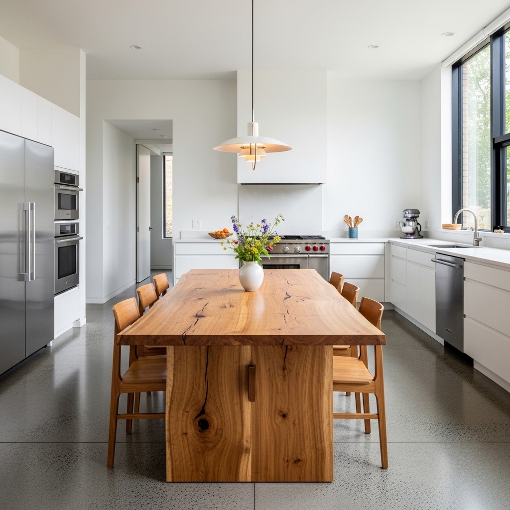 Natural Wood Raw Finish Table