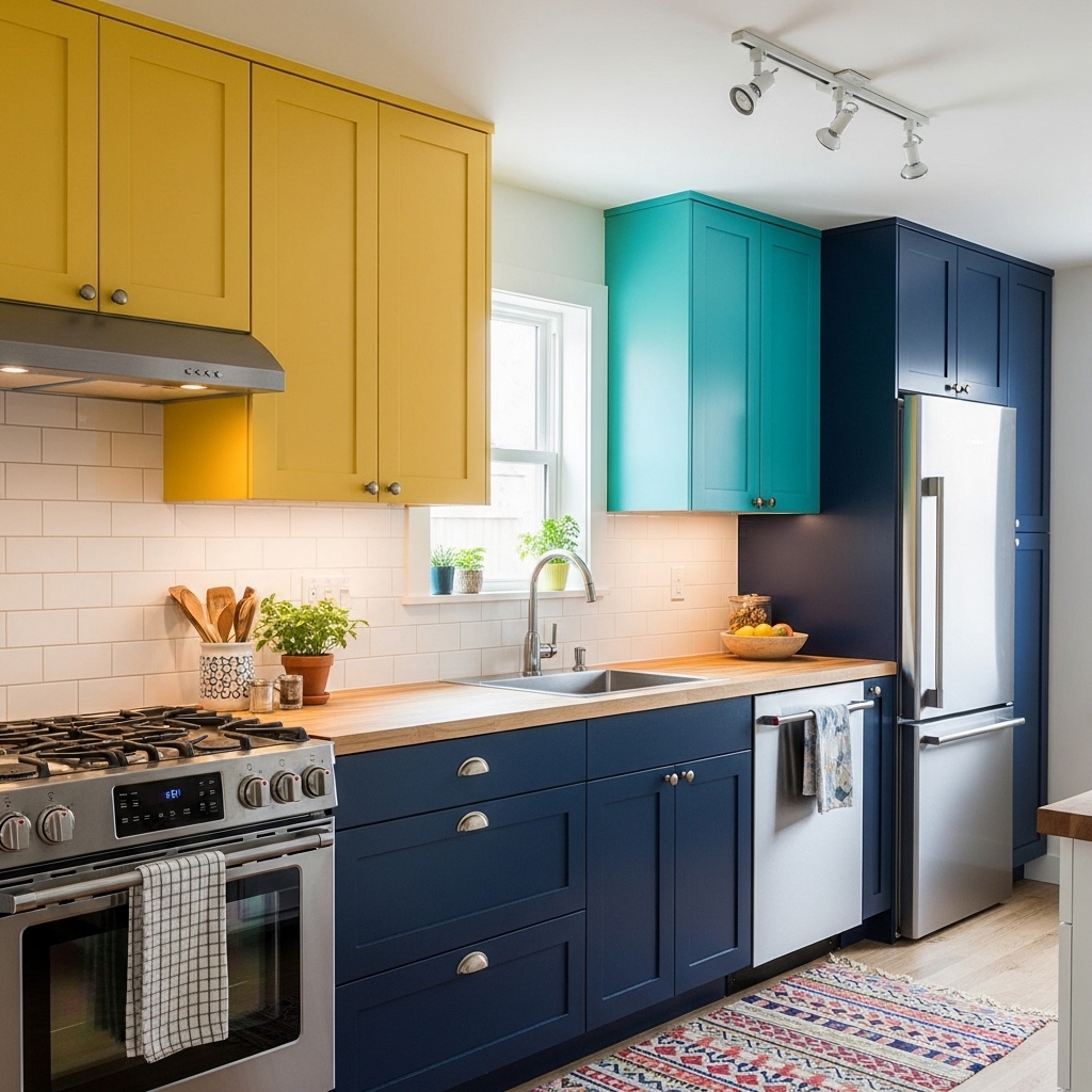 Pop of Color Cabinets