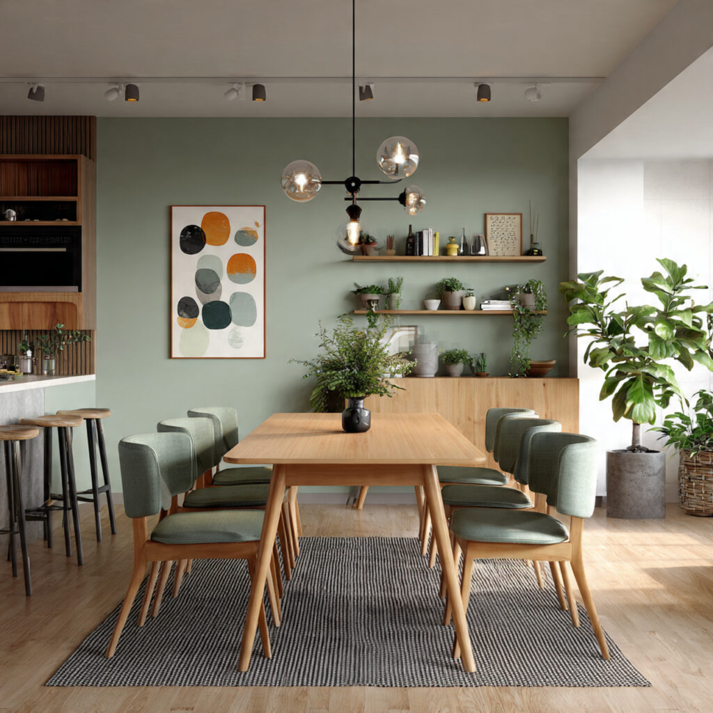 Sage Green Natural Wood Combo