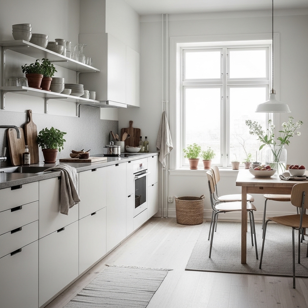 Scandinavian Neutral Kitchen Vibes for IKEA Kitchen