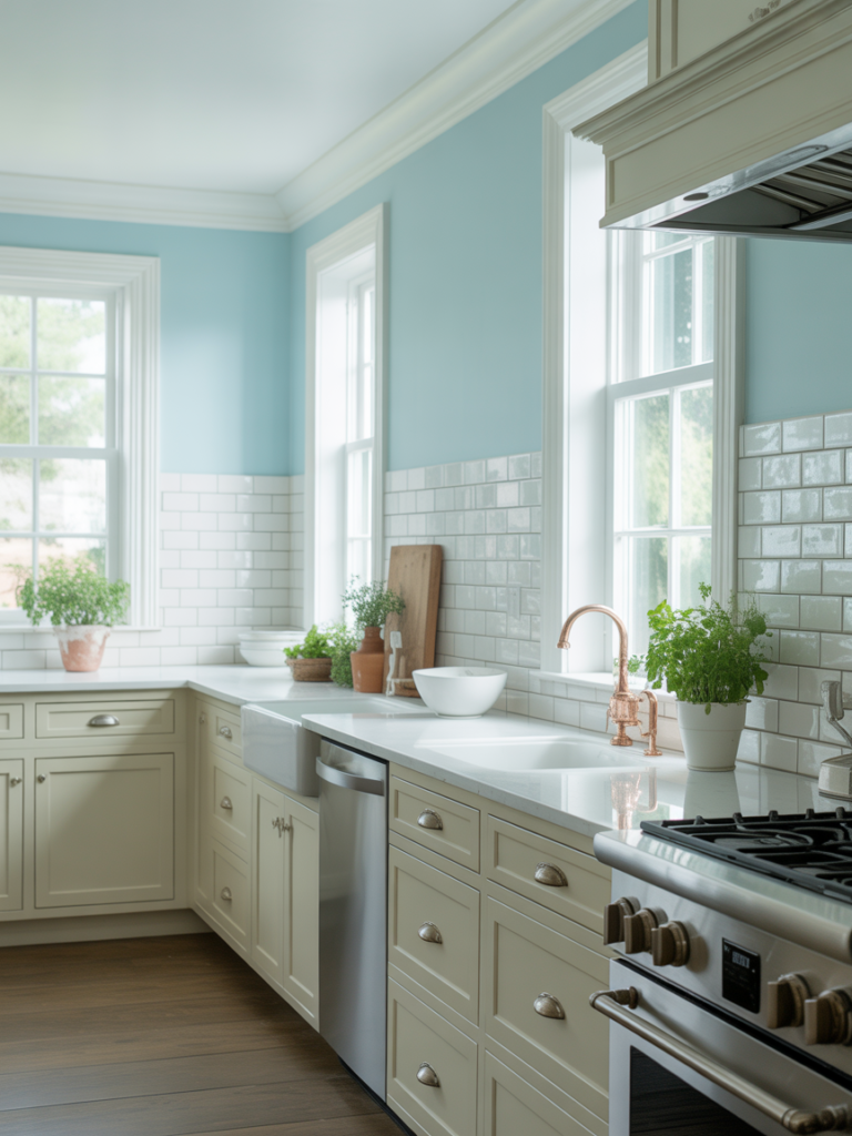 Sky Blue Walls for a Subtle Touch