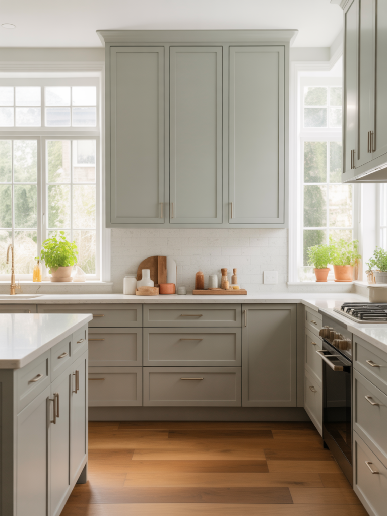 Soft Dove Grey Cabinets for That Effortless Calm