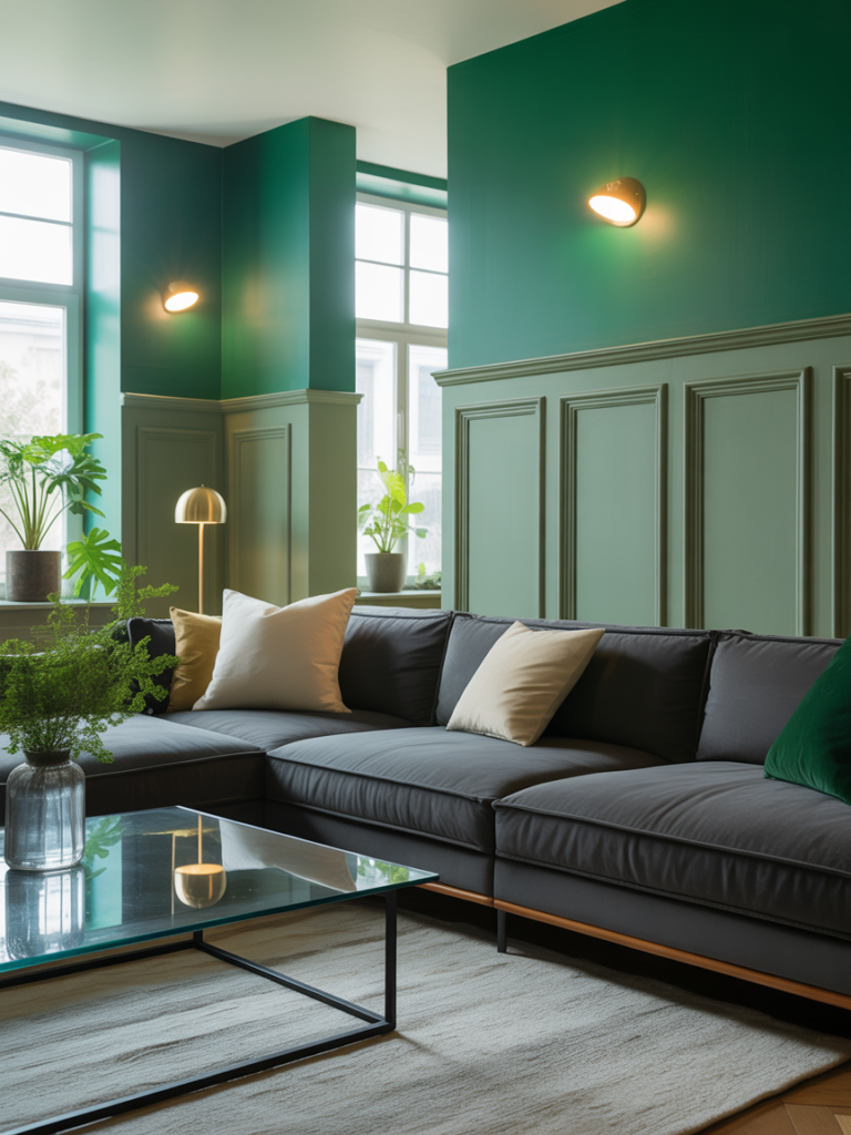 Two Tone Green Walls