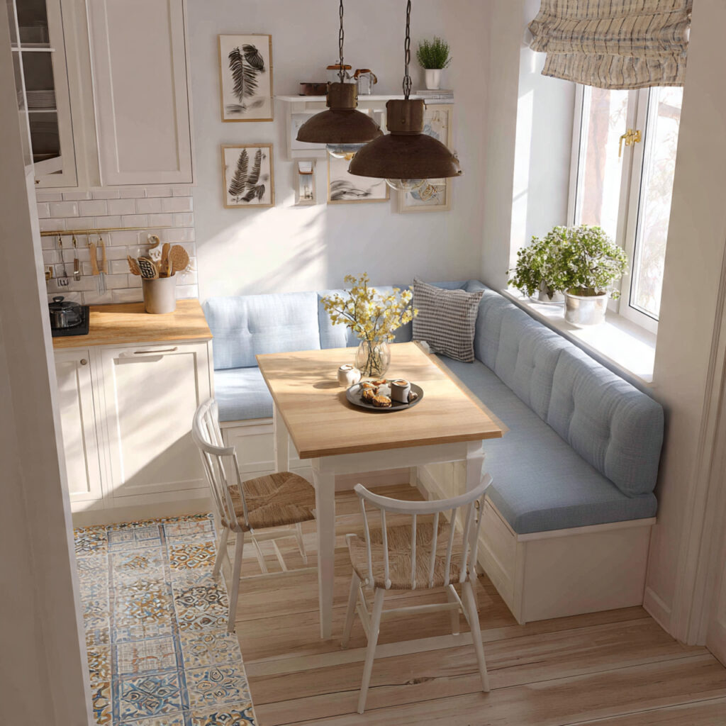 compact corner dining setup for kitchen dining roo