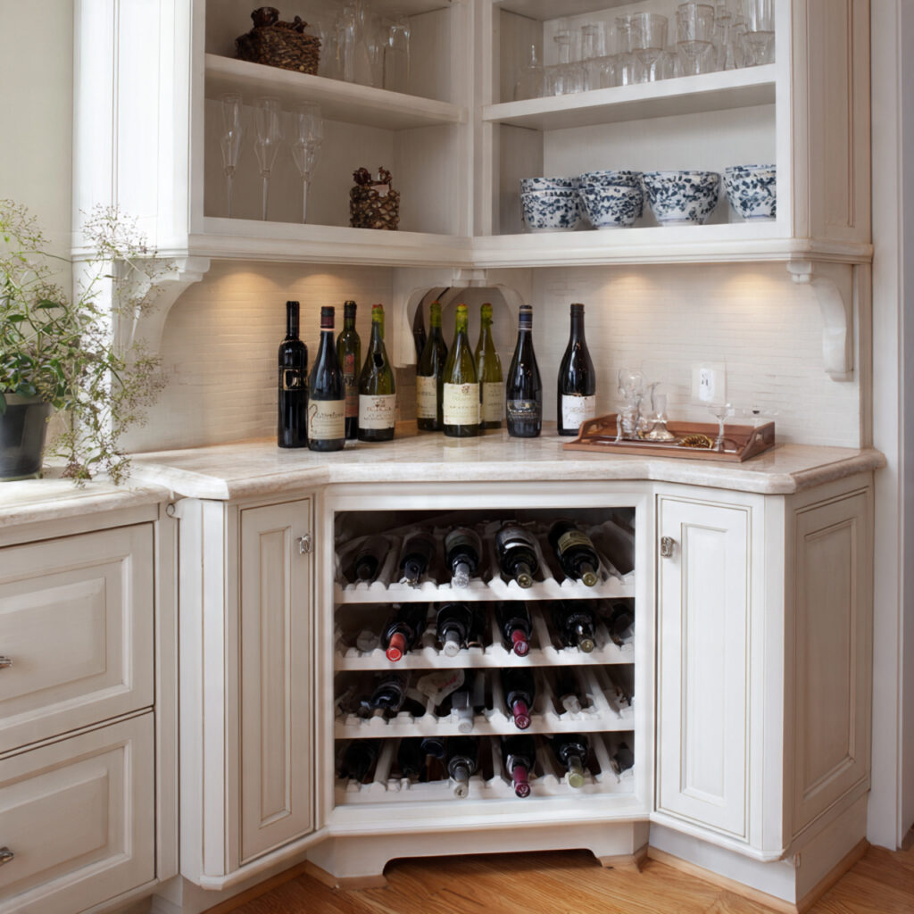 corner wine rack for kitchen corner