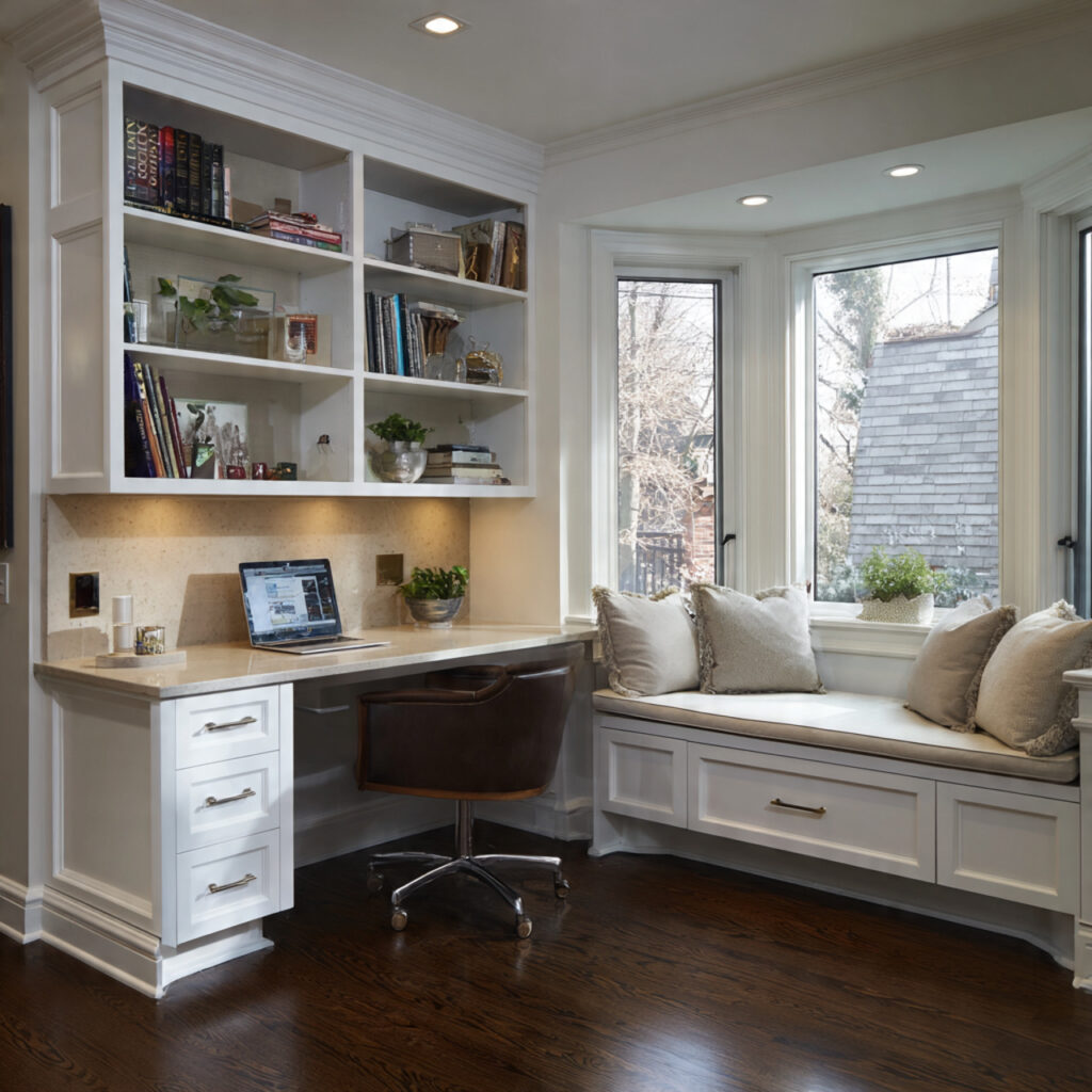 floating corner desk for kitchen corner