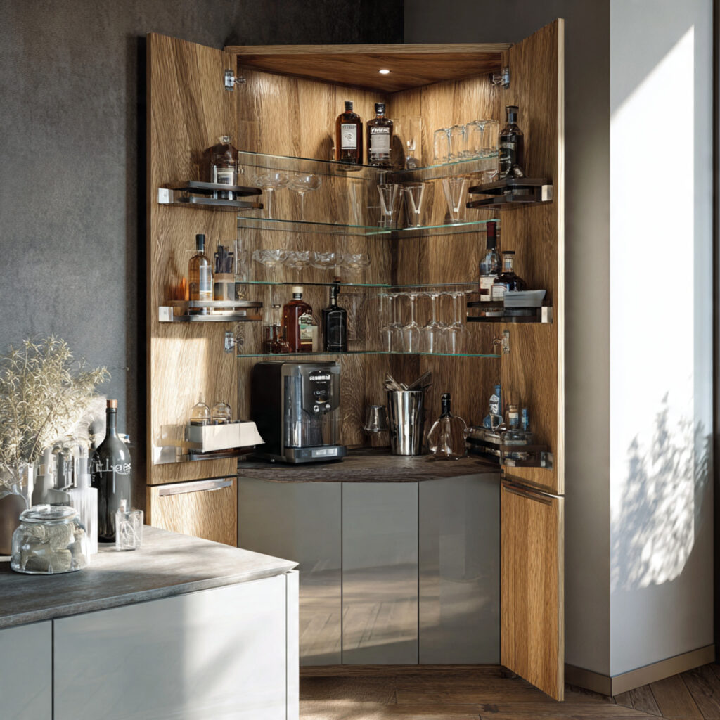mini bar corner for kitchen corner
