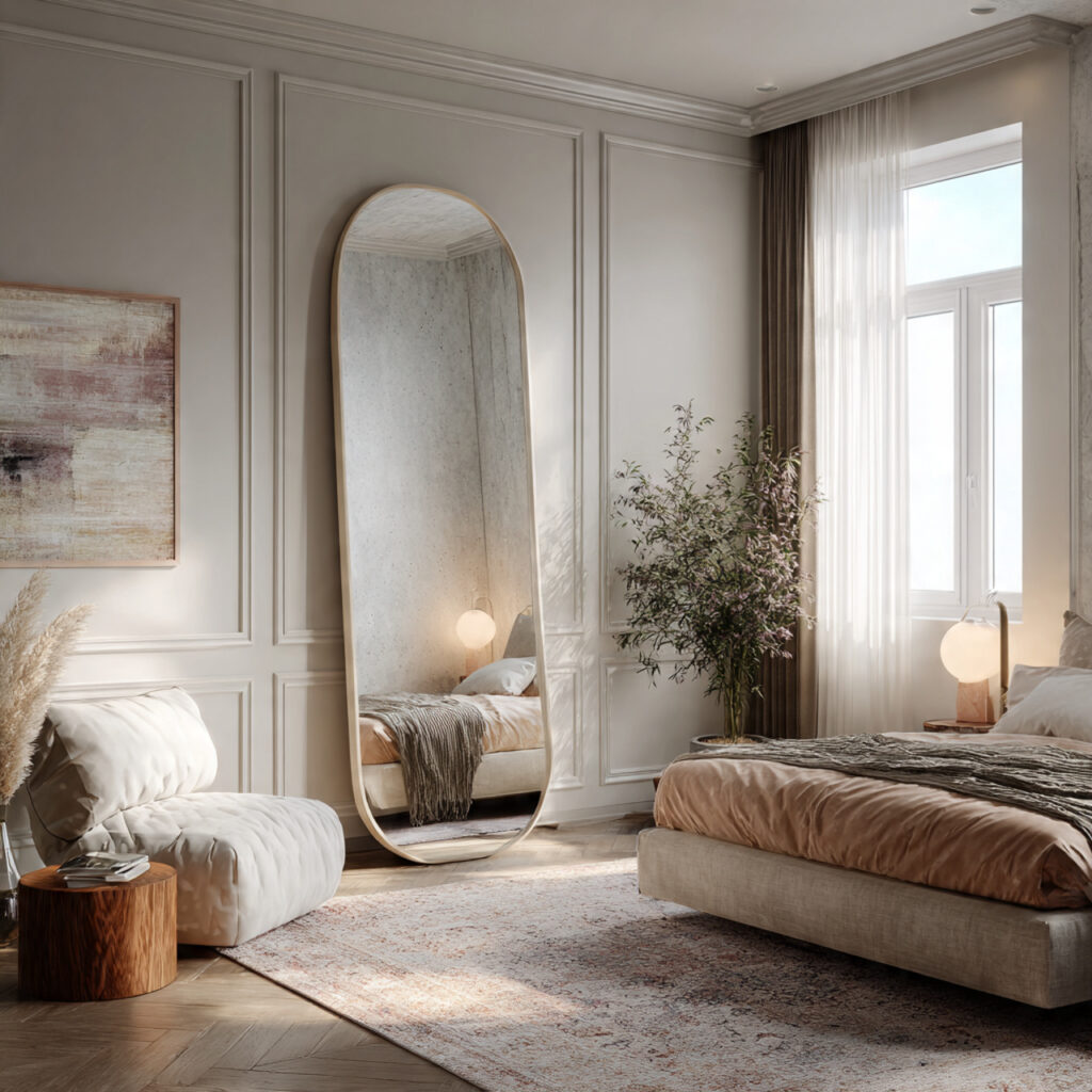 mirrors for space light for guest bedroom