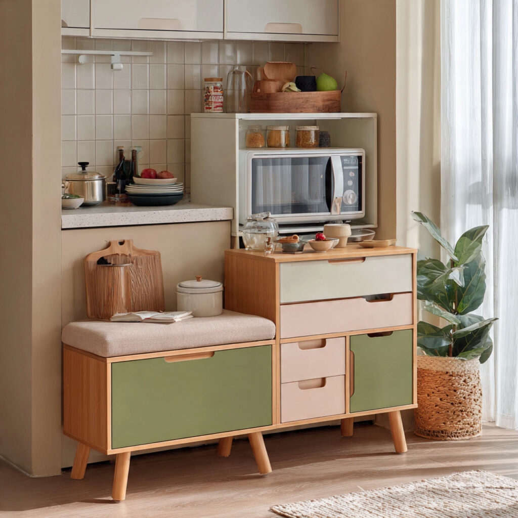 multi functional storage bench for kitchen corner