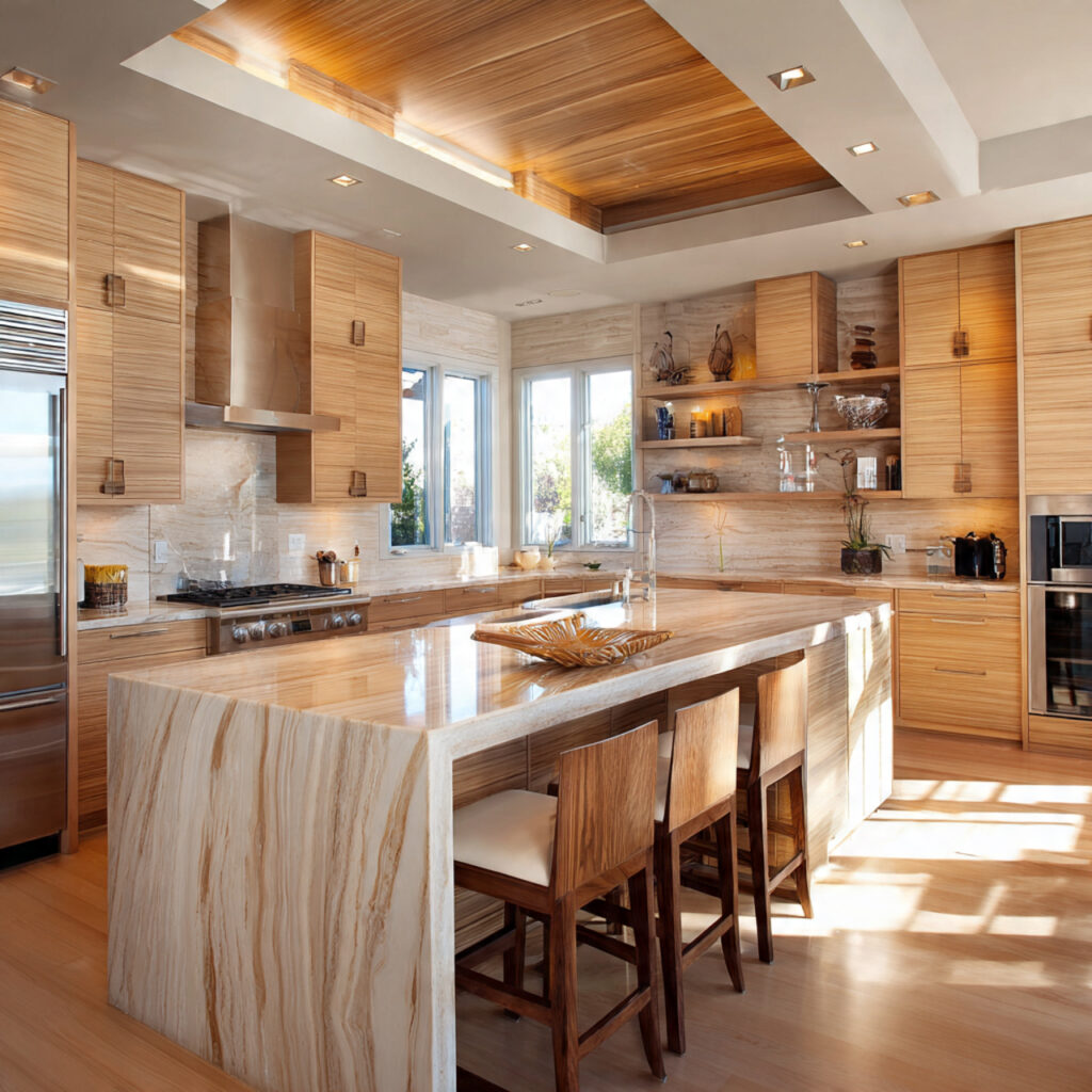 natural wood tones for kitchen color ideas