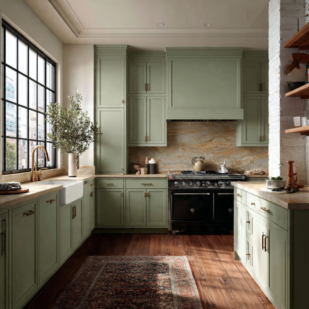 sage green serenity for kitchen color ideas
