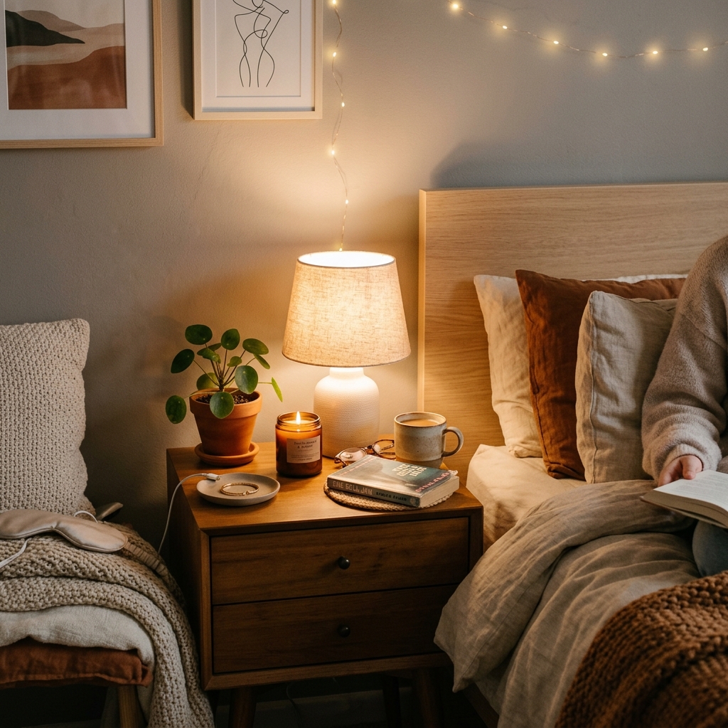 14 Cozy Bedroom Ideas That’ll Instantly Make You Want to Cancel Plans and Stay In 11 Aesthetic Nightstand Setup