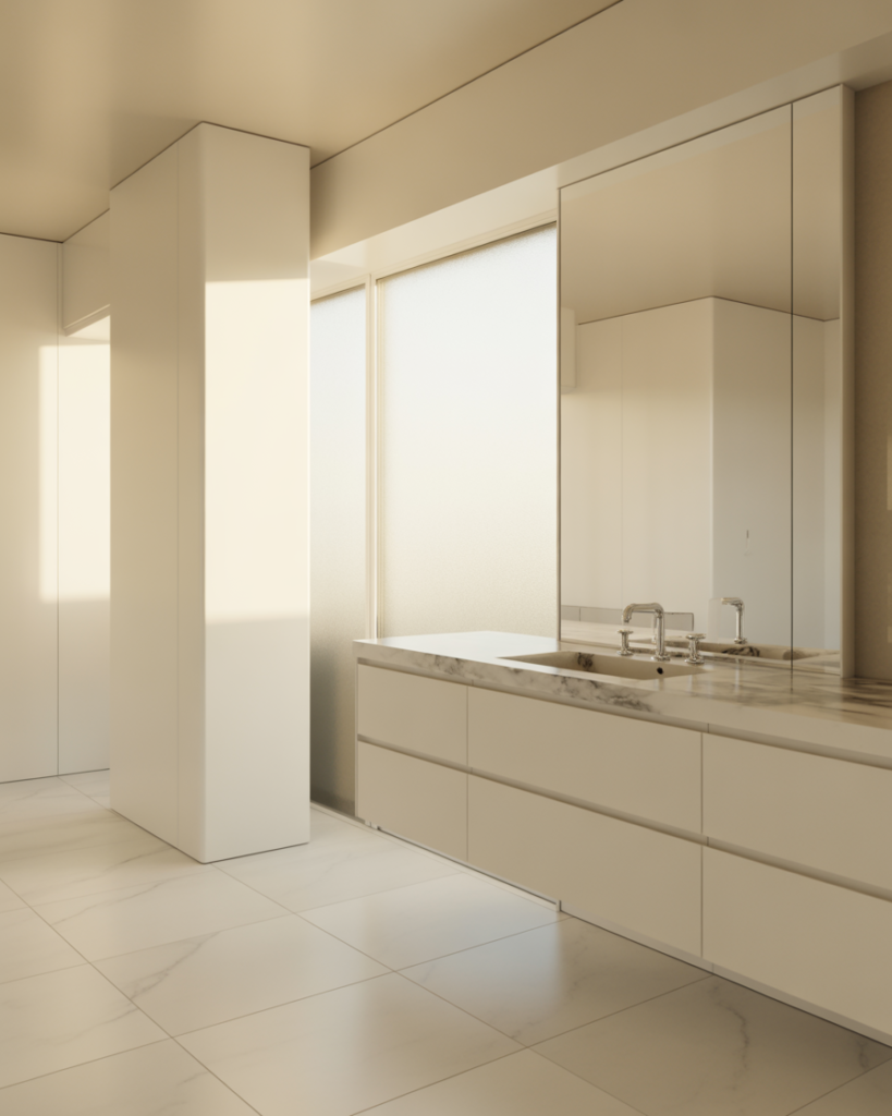 15 White Bathroom Ideas That Will Make Your Space Feel Like a Luxe Spa (Without Trying Too Hard) 2 All White Minimalist Magic