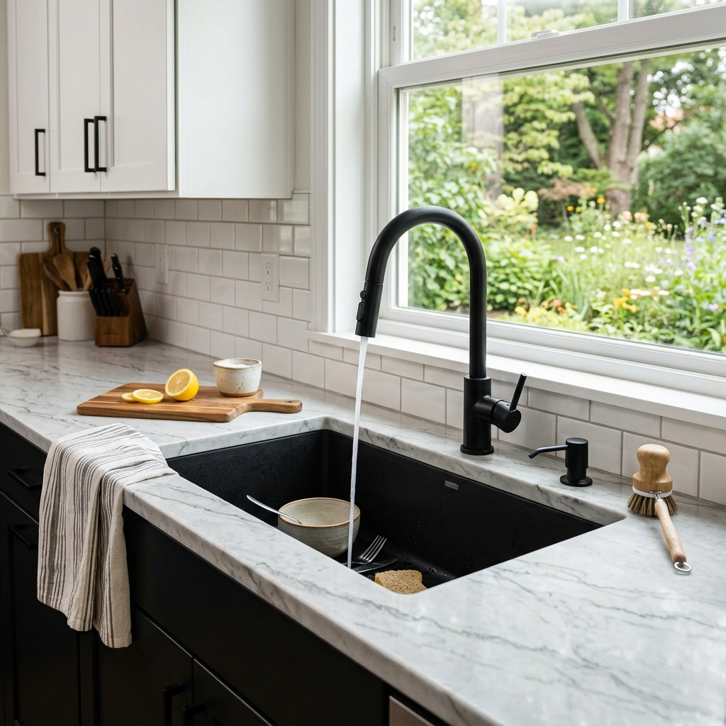 Black Sink for Bold Contrast