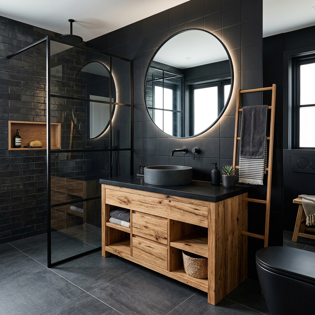 Black and Wood Combo