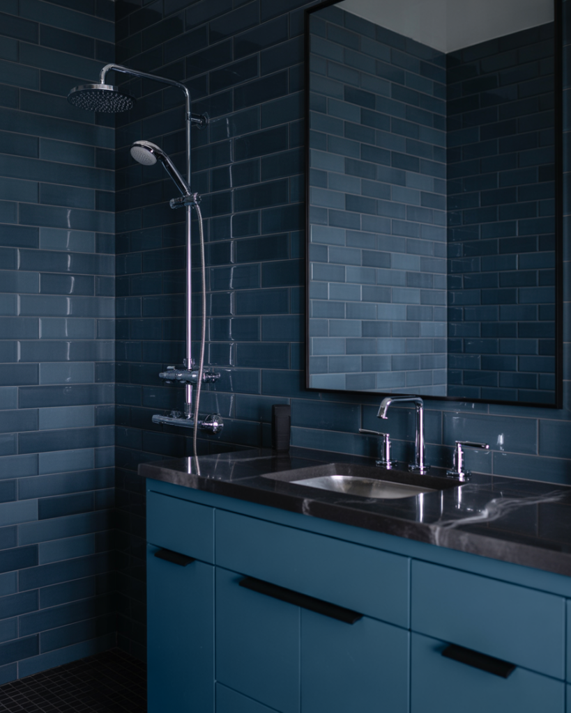 Blue and Black Contrast