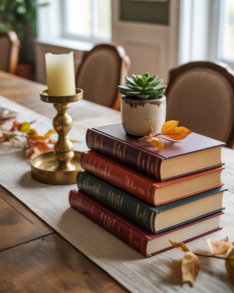 15 Dining Room Table Centerpiece Ideas That Will Instantly Make Your Space Look Expensive (Without Actually Being Expensive) 8 Books Decor Instant Personality