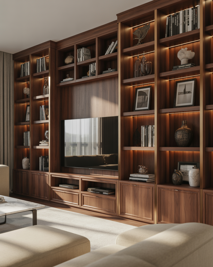 Built In Wall Units for a Luxe Look