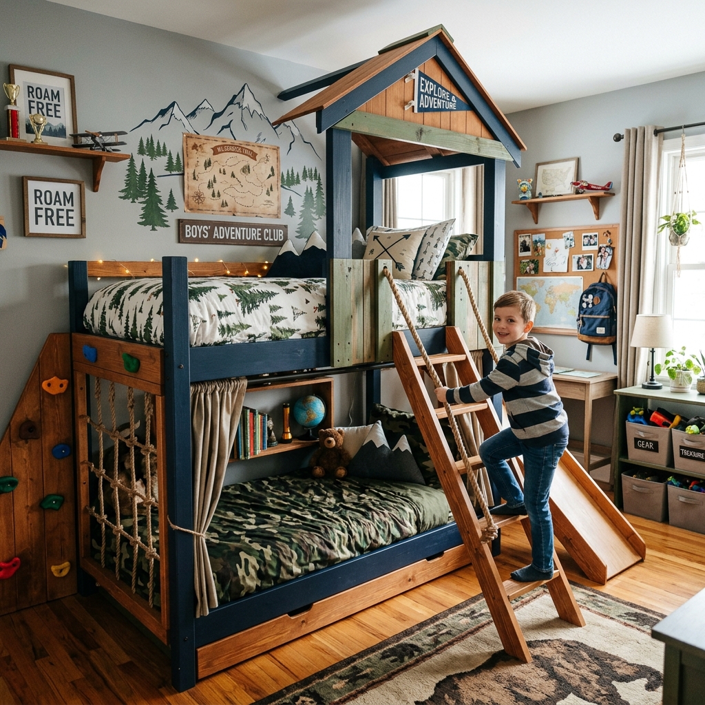 15 Boys Bedroom Ideas That Are Seriously Cool (and Low-Key Genius) 4 Bunk Bed Adventure Zone