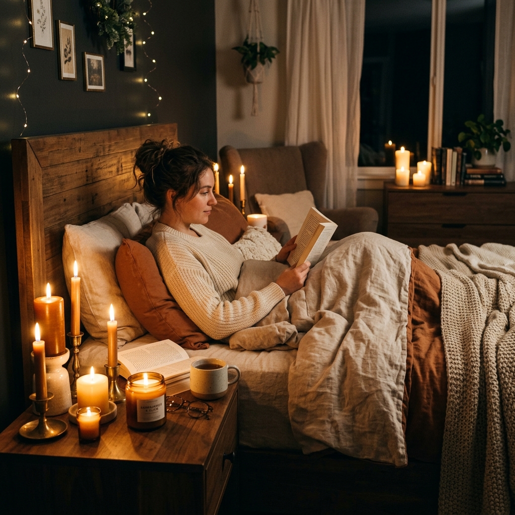 14 Cozy Bedroom Ideas That’ll Instantly Make You Want to Cancel Plans and Stay In 9 Candles