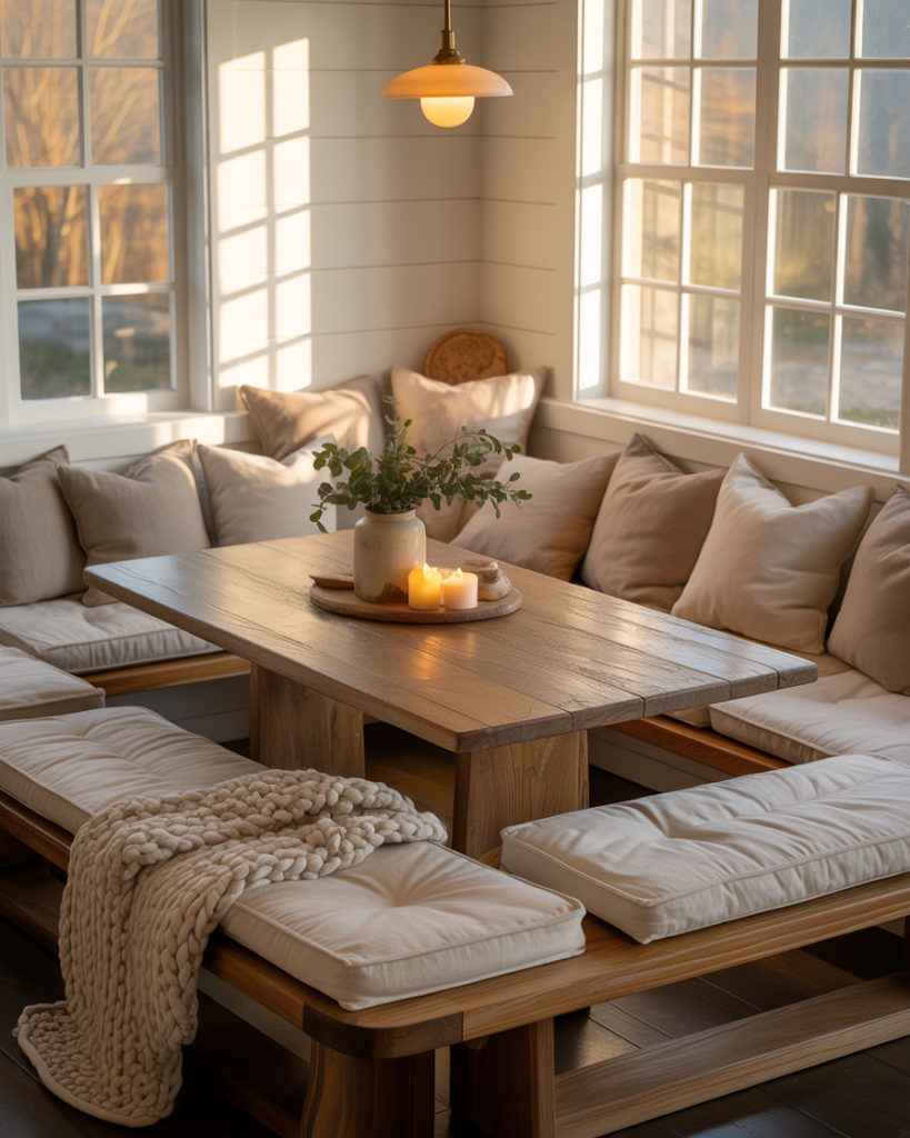 14 Modern Farmhouse Dining Room Ideas That Feel Straight Out of a Pinterest Dream (But Totally Livable) 14 Cozy Corner Dining Nook