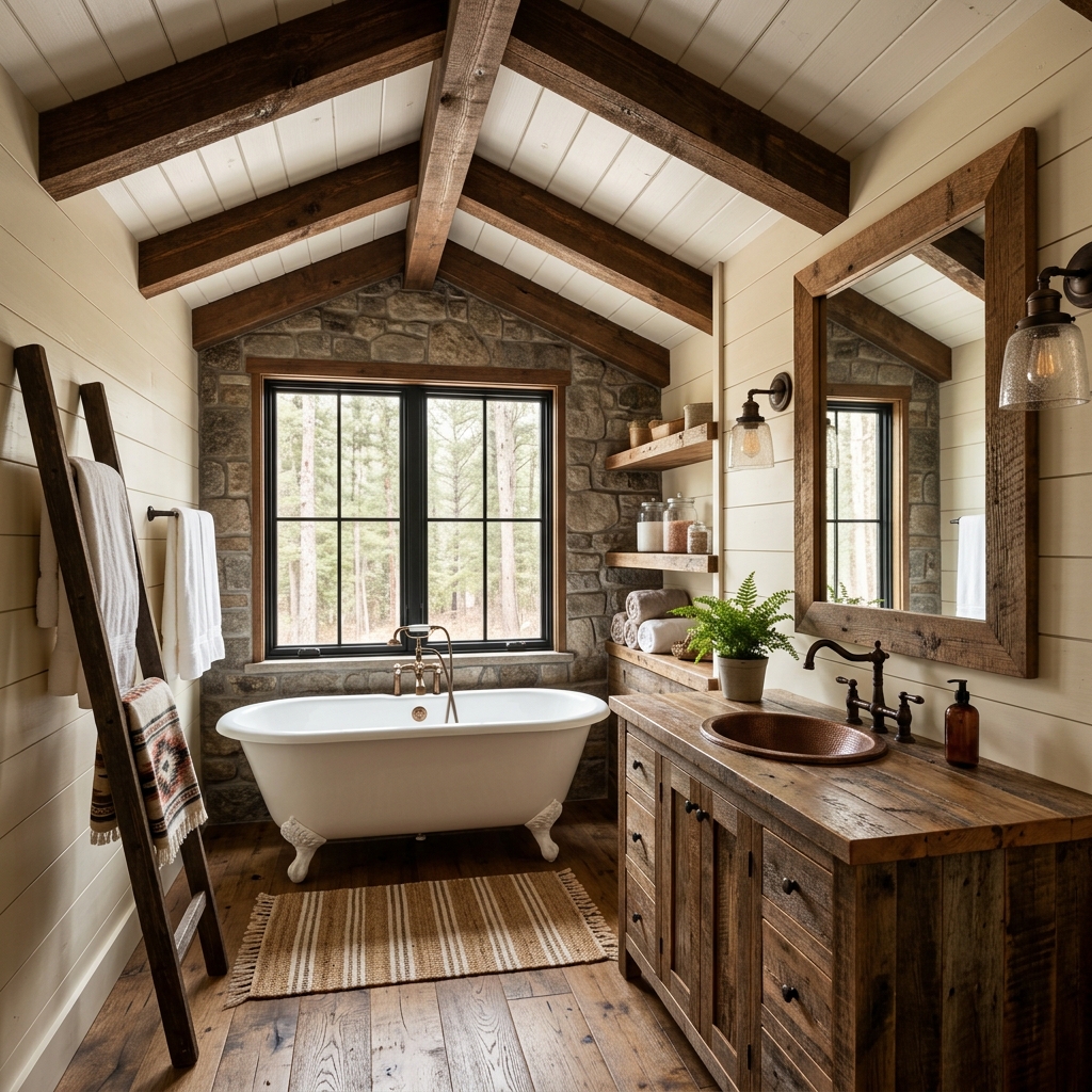 Exposed Beams for That Dreamy Cabin Vibe
