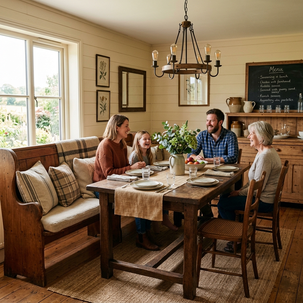 14 Farmhouse Dining Room Ideas That Feel Straight Out of a Pinterest Dream (But Way More Livable) 5 Farmhouse Bench Seating