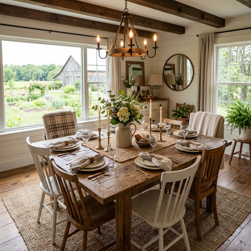 14 Dining Room Table Ideas That Instantly Upgrade Your Space (And Yes, Your Dinner Parties Too) 13 Farmhouse Chic