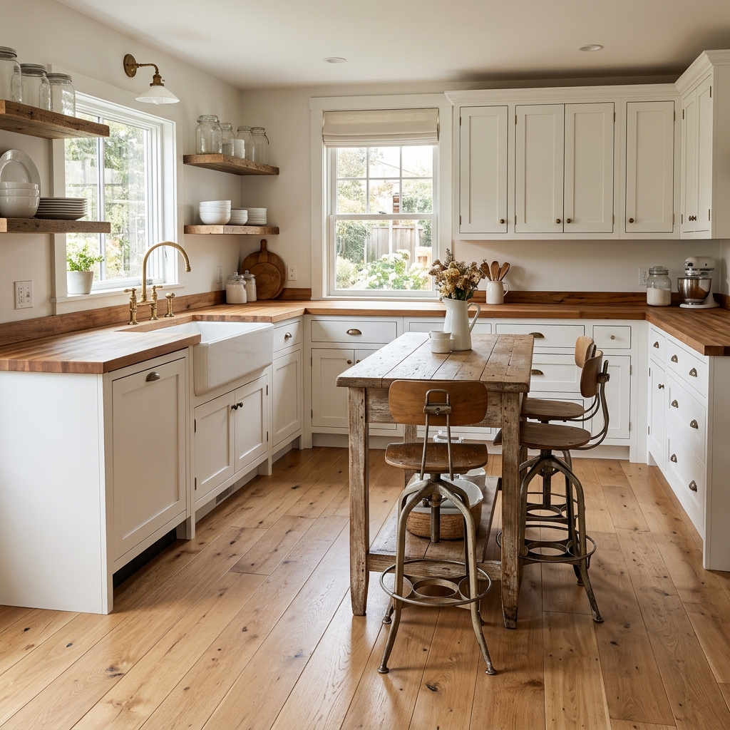 15 White Kitchen Ideas That Feel Straight Out of a Pinterest Dream (But Actually Work IRL) 9 Farmhouse White Kitchen Vibes